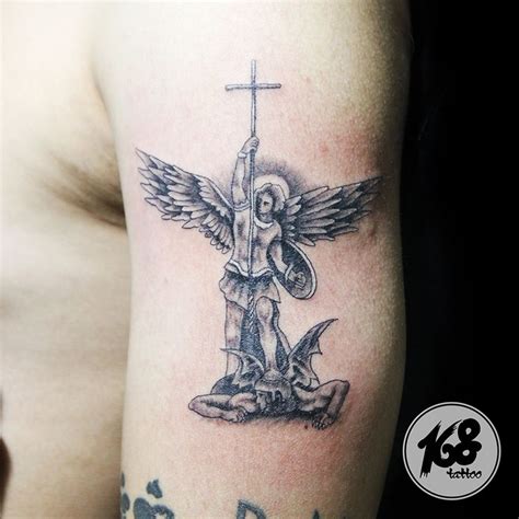 tattoo st michael angel|st michael tattoo small.